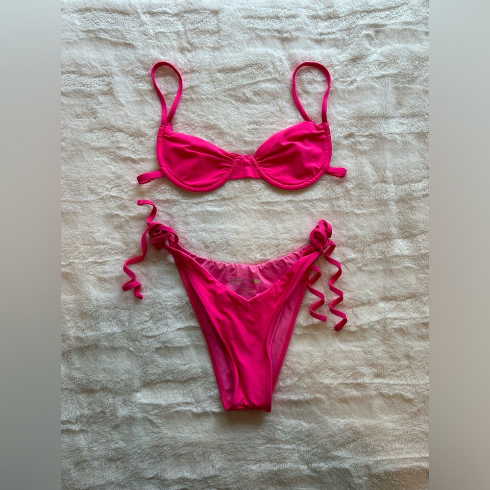 Frankie’s Bikinis x Naomi Osaka Pink Shimmery Bikini